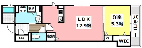 レストバレル上泉【203号室】の間取り