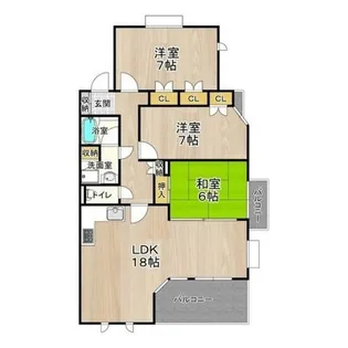 CITY SPIRE夕陽丘(シティスピアー夕陽丘)(旧NCA夕陽ヶ丘)【3階】の間取り