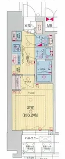 プレサンスドームシティ【9階】の間取り
