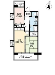 URサンヴァリエ藤井寺【0050207号室】の間取り