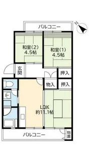 UR釈尊寺第二【0250305号室】の間取り