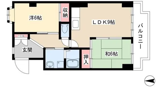 グリーンロータス【101号室】の間取り