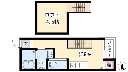 フレクール浄心【2階】の間取り