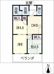 マンション向陽台【3階】の間取り