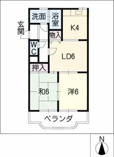 グリーンハイツ新栄【2階】の間取り