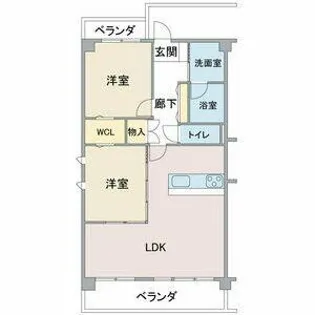 グランドール玉水【1階】の間取り