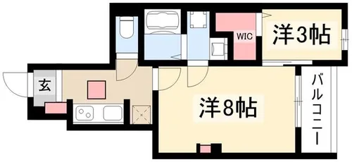 メゾン ド オリーブ B【102号室】の間取り