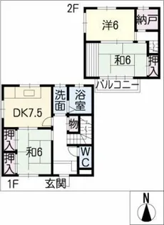 増田ハウス【1階】の間取り
