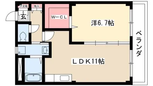 ベルージュ【1階】の間取り