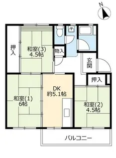 UR鈴蘭台第一【0050404号室】の間取り