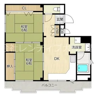 大阪府大阪市旭区中宮5丁目【マンション】の間取り
