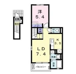 コントレイル【2階】の間取り