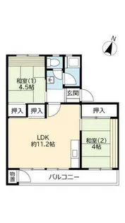 UR鈴蘭台第二【0110206号室】の間取り