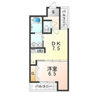 フジパレス清水丘Ⅱ番館【3階】の間取り