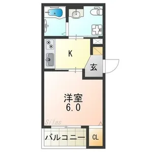 CRASTINE大蓮北4丁目A【3階】の間取り