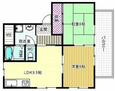プレジール樫山A棟【1階】の間取り