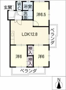 池洞マンション 北棟【1階】の間取り