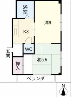 グリーンハイツ新瑞【2階】の間取り