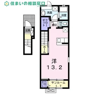 愛知県西尾市楠村町三在【アパート】の間取り