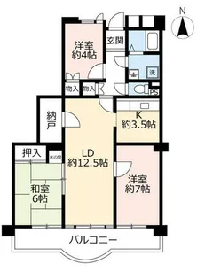 UR神宮東パークハイツ【0150102号室】の間取り