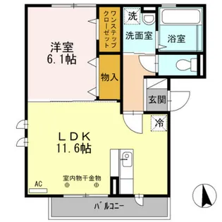 スクエアプレイス天王寺東A棟【3階】の間取り