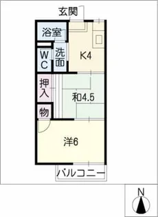 タウニー中須【2階】の間取り