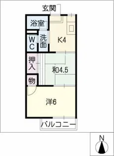 タウニー中須【2階】の間取り