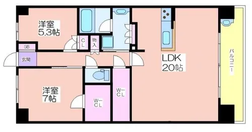 大阪ベイレジデンス(リブリーコート)【1216号室】の間取り