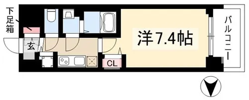 プレサンス久屋大通公園エアリー【9階】の間取り