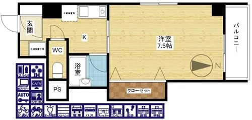 アール新大阪【5階】の間取り