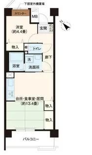 URフレール神戸東川崎【0000209号室】の間取り