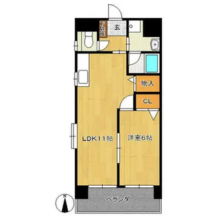 パークハイツ共栄【2階】の間取り