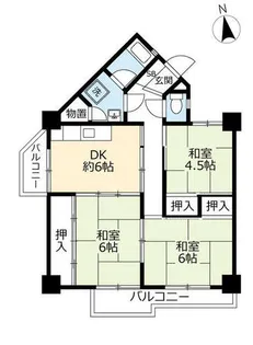 UR高座台【1040503号室】の間取り
