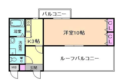 グリーンテラス豊中【3階】の間取り