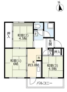 UR多聞台【C260303号室】の間取り