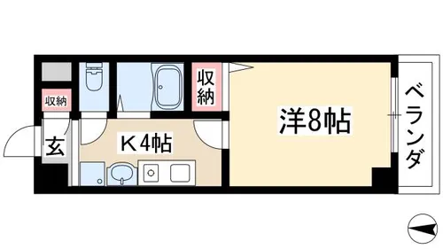 御剱ハイツ【102号室】の間取り