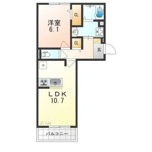 ジラソーレ【1階】の間取り