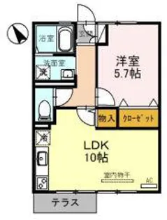 プレジール1【202号室】の間取り