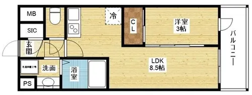 アドバンス江坂東デパール【5階】の間取り
