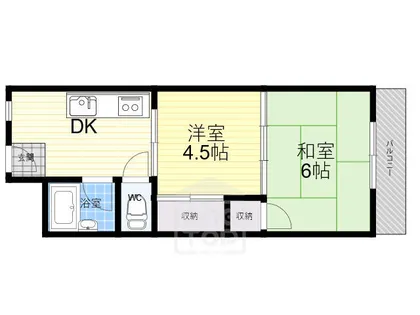 メゾーネ茨木【3階】の間取り