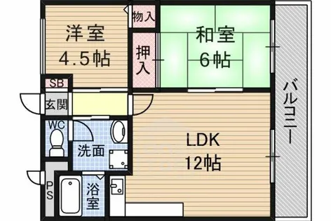 もりかずマンション南茨木【7階】の間取り