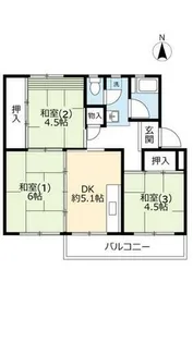 UR桂木【0130201号室】の間取り