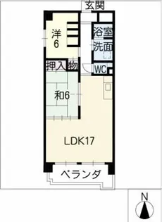 アパートメントハウス朴の樹(ホウノキ)【2階】の間取り