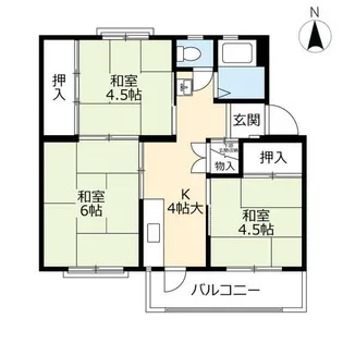 UR城野【0200015号室】の間取り