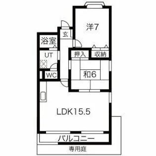 ベルズ有松B棟【1階】の間取り