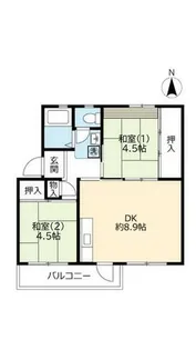 UR男山【A340407号室】の間取り