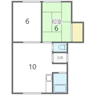 北海道札幌市手稲区富丘二条3丁目【アパート】の間取り