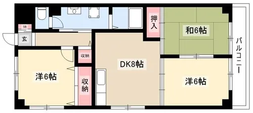 ガーデンコート喜多山南【6階】の間取り