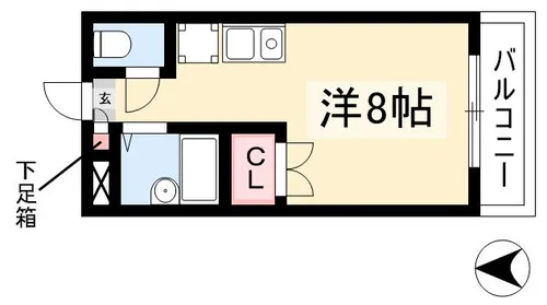 ホーメストつるまい【4C号室】の間取り
