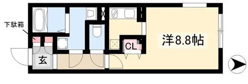 LUORE大曽根NORTH【0504号室】の間取り